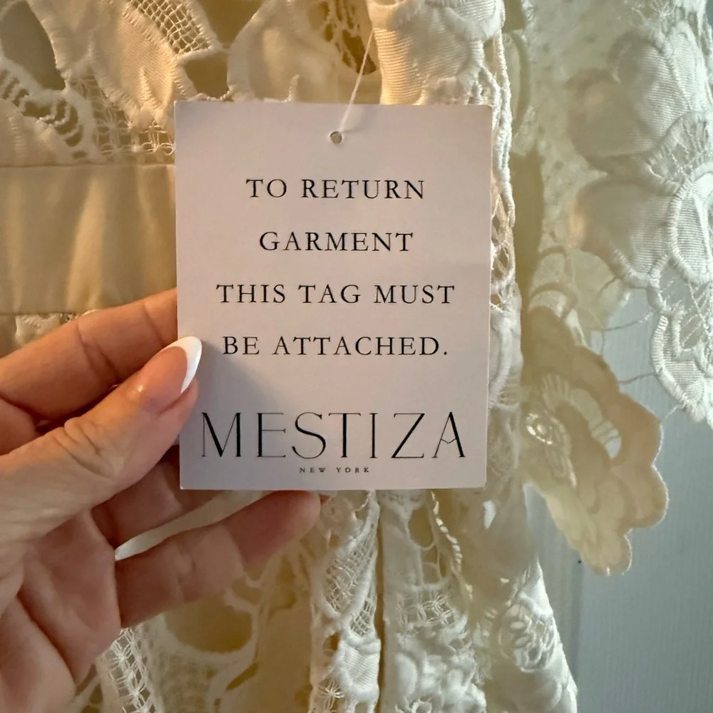 NWT Mestiza Ivory Lace Dress Size 2 NEW - Picture 8 of 10